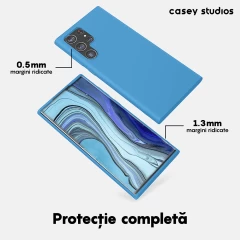 Husa Samsung Galaxy S22 Ultra Casey Studios Premium Soft Silicone Cadet Blue