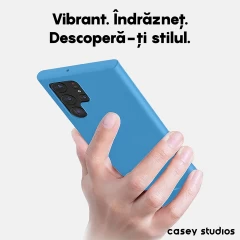 Husa Samsung Galaxy S22 Ultra Casey Studios Premium Soft Silicone Cadet Blue