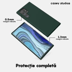 Husa Samsung Galaxy S22 Ultra Casey Studios Premium Soft Silicone Dark Marine Green