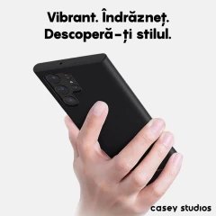 Husa Samsung Galaxy S22 Ultra Casey Studios Premium Soft Silicone Negru