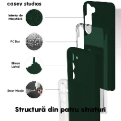Husa Samsung Galaxy S23 Casey Studios Premium Soft Silicone Dark Marine Green