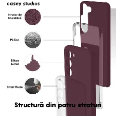 Husa Samsung Galaxy S23 Casey Studios Premium Soft Silicone Burgundy