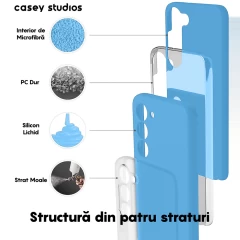 Husa Samsung Galaxy S23 Casey Studios Premium Soft Silicone Cadet Blue