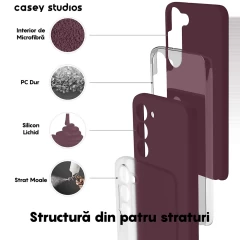 Husa Samsung Galaxy S23 Casey Studios Premium Soft Silicone Burgundy