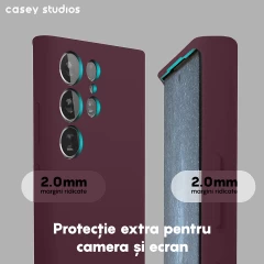 Husa Samsung Galaxy S23 Ultra Casey Studios Premium Soft Silicone Burgundy