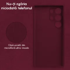 Husa Samsung Galaxy S23 Ultra Casey Studios Premium Soft Silicone Burgundy