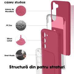 Husa Samsung Galaxy S23 Plus Casey Studios Premium Soft Silicone Pink