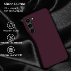 Husa Samsung Galaxy S23 Plus Casey Studios Premium Soft Silicone Burgundy