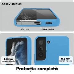 Husa Samsung Galaxy S22 Casey Studios Premium Soft Silicone Cadet Blue