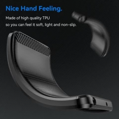 Husa pentru OnePlus Nord 3 - Techsuit Carbon Silicone - Black Negru