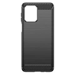 Husa pentru Motorola Moto G54 - Techsuit Carbon Silicone - Black Negru