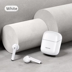 Casti in-ear wireless USAMS, TWS earbuds, Bluetooth, BHUSY01 - White White