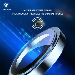 Folie pentru iPhone 15 / 15 Plus - Lito S+ Camera Glass Protector - Yellow Galben