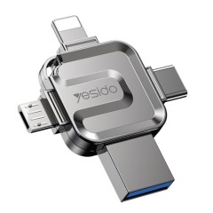 Stick Memorie, USB, Type-C, 128GB - Yesido (FL15) - Grey