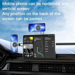 Yesido - Car Holder (C155) - Strong Magnetic Grip, for Vehicle Universal Floating Screen, Tesla Display Model 3/Y - Black Negru
