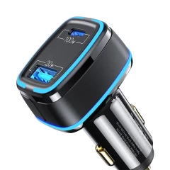 Incarcator Auto Fast Charge USB-A, PD, 120W, 5A USAMS C24 - Negru Negru
