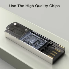Stick de Memorie USB 2.0, 128GB, Waterproof, Zinc Alloy Shell - Yesido (FL13) - Gold Auriu