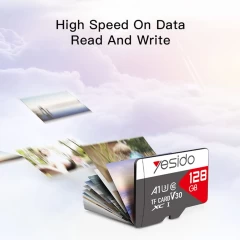 Card de memorie MircoSD 128GB + Adaptor - Yesido (FL14) - Black Negru