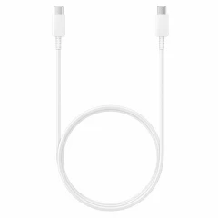 Cablu de Date Fast Charging, 2x Type-C, 5A, 1m - Samsung (EP-DN975BWEGWW) - White (Bulk Packing) Alb