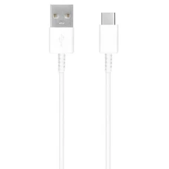 Cablu de Date USB Type-C, 3A, 1.2m - Samsung (EP-DN930CWE) - White (Bulk Packing) Alb