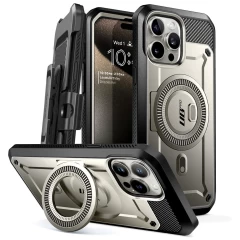 Husa pentru iPhone 15 Pro Max - Supcase Unicorn Beetle Pro MagSafe - Titan Gray Gri