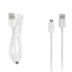 Cablu de date USB la Micro-USB, 0.8m - Samsung (ECB-DU68WE) - White Alb