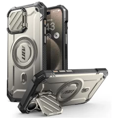 Husa pentru iPhone 15 Pro Max - Supcase Unicorn Beetle XT MagSafe - Guldan Gri 