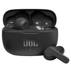 Casti in-ear Bluetooth cu microfon TWS - JBL (Wave 200) - White Negru 