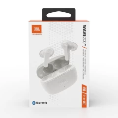 Casti in-ear Bluetooth cu microfon TWS - JBL (Wave 200) - White Alb