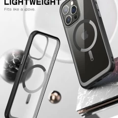 Husa pentru iPhone 15 Pro - Supcase Unicorn Beetle Slim Clear MagSafe - Black Negru