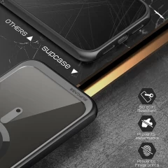 Husa pentru iPhone 15 Pro - Supcase Unicorn Beetle Slim Clear MagSafe - Black Negru