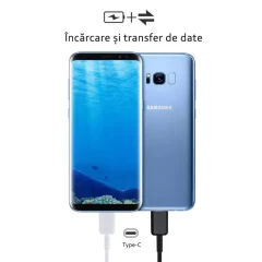 Cablu de Date Type-C la Type-C Fast Charging 3A, 1.8m - Samsung (EP-DX310JBE) - Black (Bulk Packing) Negru