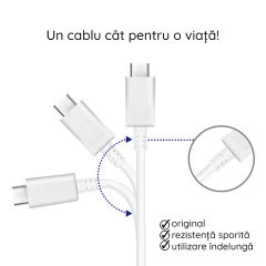 Cablu de Date Type-C la Type-C Fast Charging 3A, 1.8m - Samsung (EP-DX310JBE) - Black (Bulk Packing) Negru