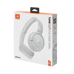 Casti Bluetooth on-ear cu microfon, pliabile - JBL (Tune 520) - White Alb