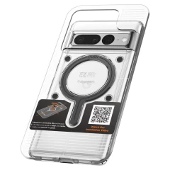 Adaptor Incarcare Wireless la MagSafe - Spigen OneTap Ring Plate Magnetic - Carbon cenusiu