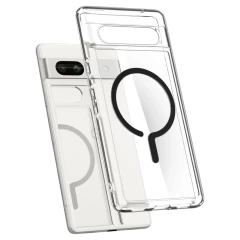 Husa pentru Google Pixel 7a - Spigen Ultra Hybrid MagSafe OneTap Ring - Clear transparenta