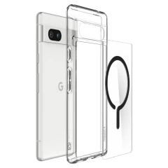 Husa pentru Google Pixel 7a - Spigen Ultra Hybrid MagSafe OneTap Ring - Clear transparenta