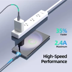 Cablu de Date Type-C Fast Charging 2.4A, 12W, 480Mbps, 1m - Duzzona (A8) - Grey Gri