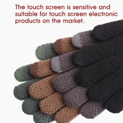 Manusi TouchScreen iWarm 2 Woolen ST0007 - Negru Negru