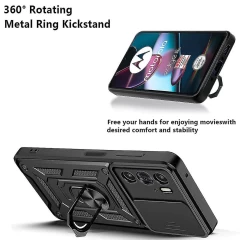 Husa pentru Motorola Edge 30 Pro - Techsuit CamShield Series - Black Negru