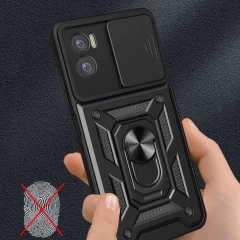 Husa pentru Motorola Moto E22 / Moto E22i - Techsuit CamShield Series - Black Negru