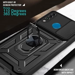 Husa pentru Huawei P30 Lite / P30 Lite New Edition - Techsuit CamShield Series - Black Negru