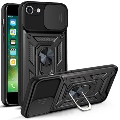 Husa pentru iPhone SE 2 / SE 2020 / 7 / 8 / SE 3 / SE 2022 - Techsuit CamShield Series - Black