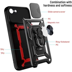 Husa pentru iPhone SE 2 / SE 2020 / 7 / 8 / SE 3 / SE 2022 - Techsuit CamShield Series - Black Negru