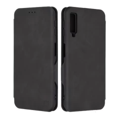 Husa pentru Samsung Galaxy A7 2018 Techsuit Safe Wallet Plus, Black Negru