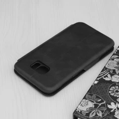 Husa pentru Samsung Galaxy S7 Techsuit Safe Wallet Plus, Black Negru