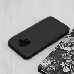 Husa pentru Samsung Galaxy A6 2018 Techsuit Safe Wallet Plus, Black Negru