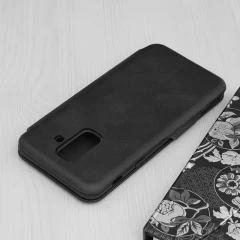 Husa pentru Samsung Galaxy A6 Plus 2018 Techsuit Safe Wallet Plus, Black Negru