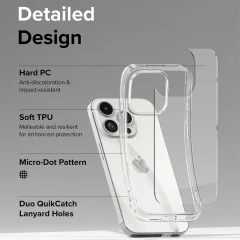 Husa pentru iPhone 15 Pro - Ringke Fusion - Clear transparenta