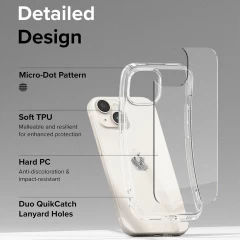 Husa pentru iPhone 15 Plus - Ringke Fusion - Clear transparenta